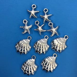 Starfish Beach Plastic Charms, Jewellery Making, Craft Supplies, Sea Art,  Bracelet Making, Necklace Making, Textured Charms