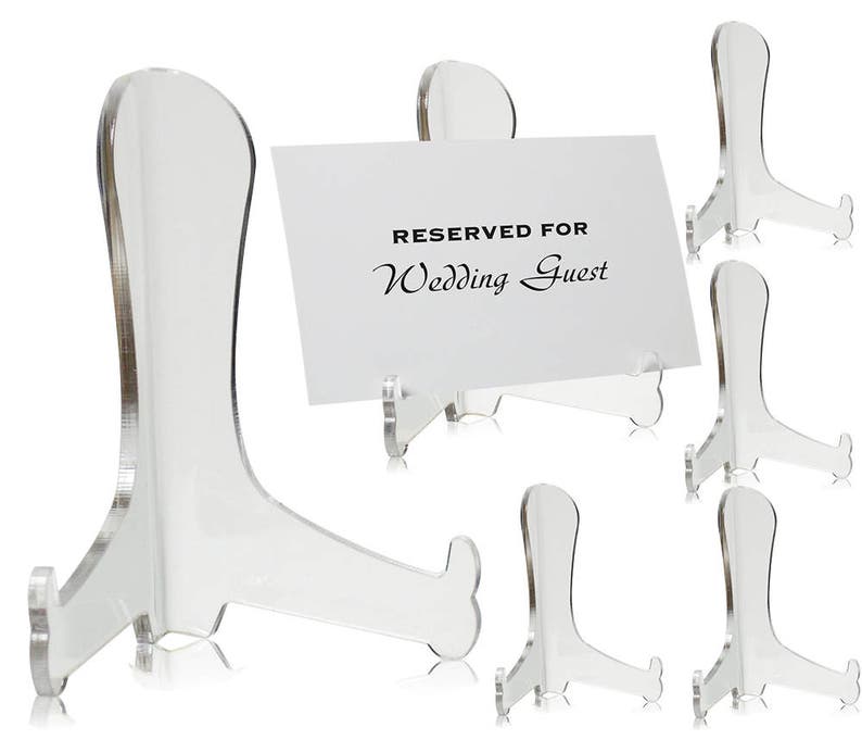 Clear Acrylic Fixed Position Easels Set of 6 3high Etsy