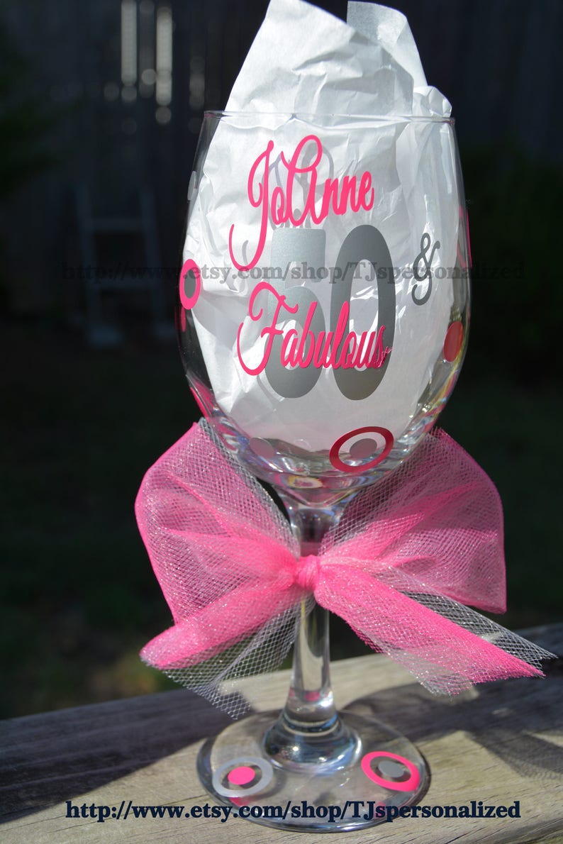 Sassy Fabulous Sensational Cheers to Party Favor Foxy FREE Personalization 28 /& on Fire 21 30 40 50 60 Birthday 21 oz Wine Glass