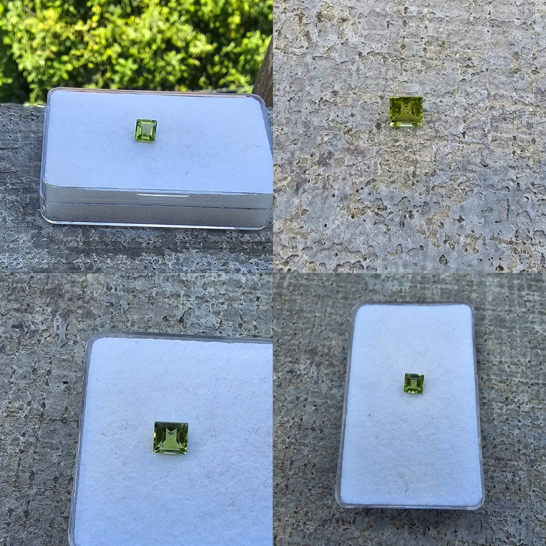 Square Loos Peridot 3.8mm Square Loose Stone! - Etsy
