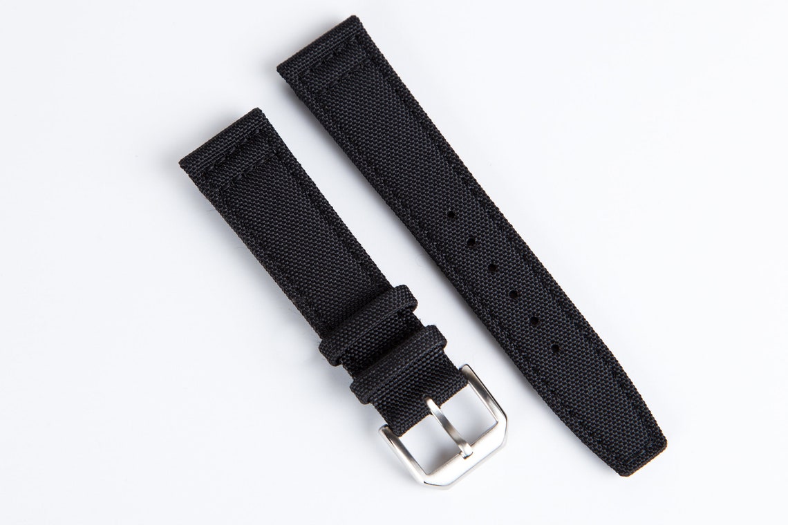 20mm Sail Cloth Strap In Black and Green Etsy