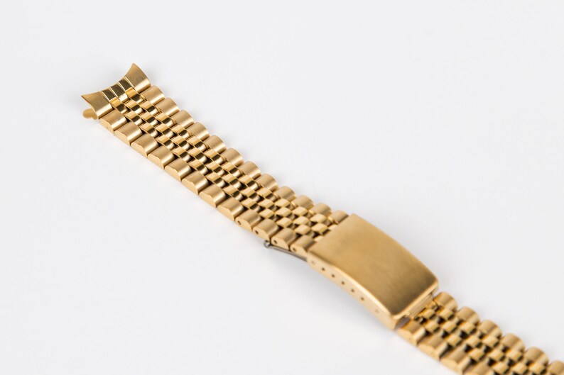18mm PVD Gold Plated Jubilee Watch Band Etsy