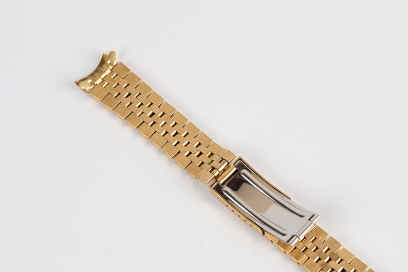 18mm PVD Gold Plated Jubilee Watch Band Etsy