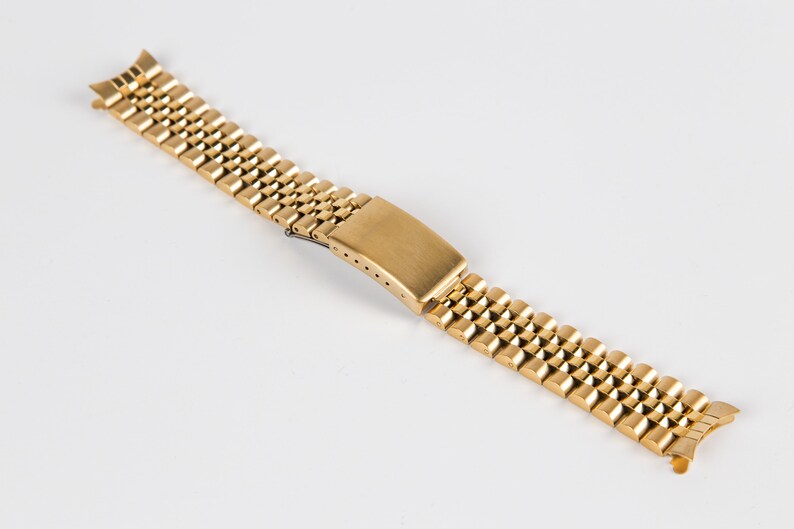 18mm PVD Gold Plated Jubilee Watch Band Etsy