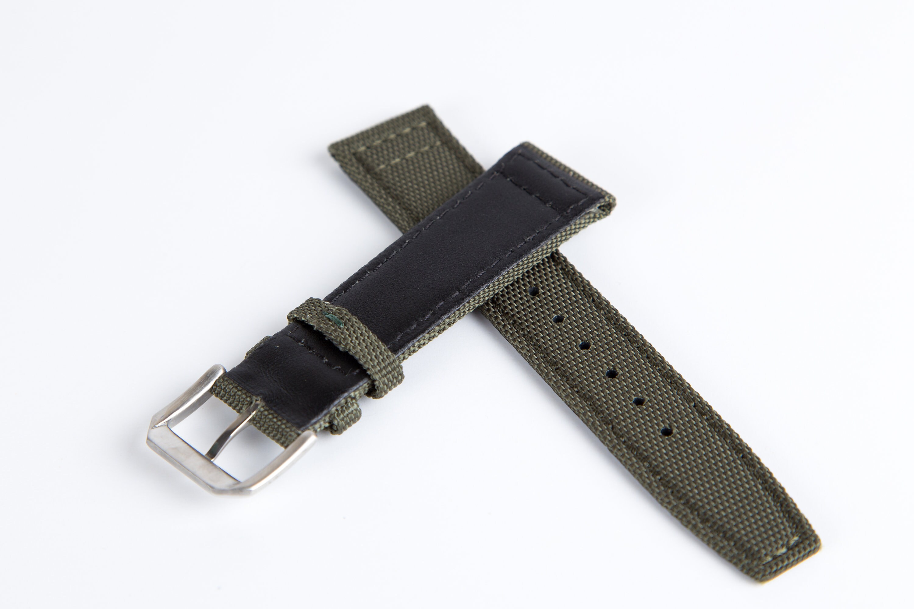 20mm Sail Cloth Strap in Black and Green Etsy