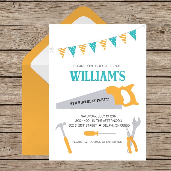 birthday invitation tools birthday tool birthday party printed birthday invites blue boy orange birthday professionally printed invites tool birthday party