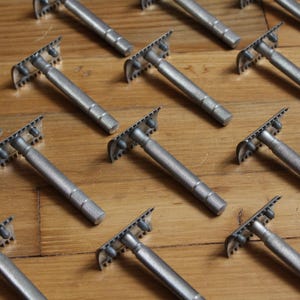 Maquinilla de afeitar de seguridad antigua, sin marca, nueva, NOS, fabricada en Francia