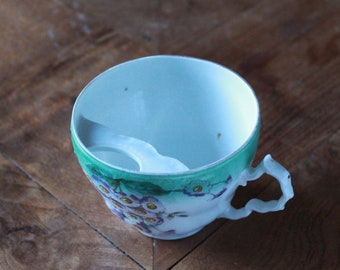 Vintage Mustache Cup - Floral Decor 91