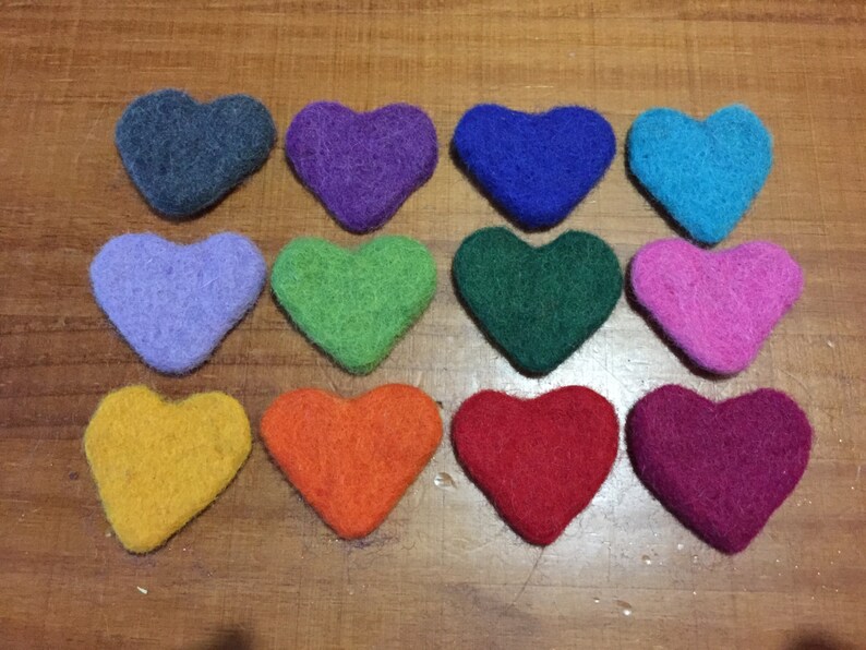 Wool Felted Shape Garland Felt Decorative Multicolored Etsy