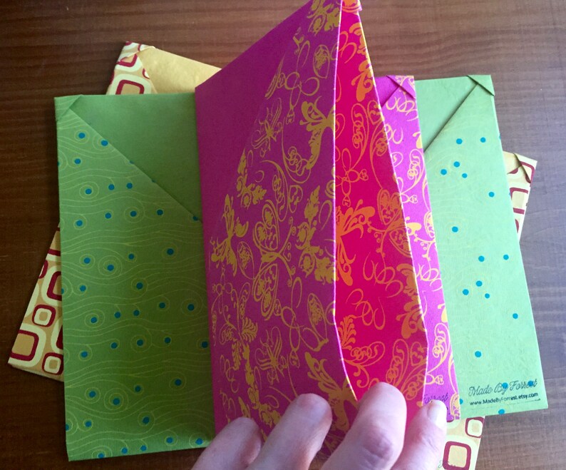 Origami Pocket Folder Handmade Origami 6pocket Folder 12 Etsy