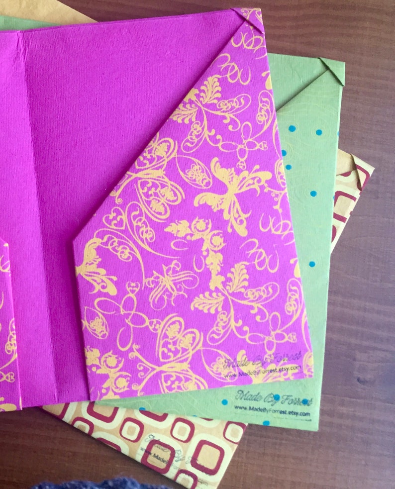Origami Pocket Folder Handmade Origami 6pocket Folder 12 Etsy