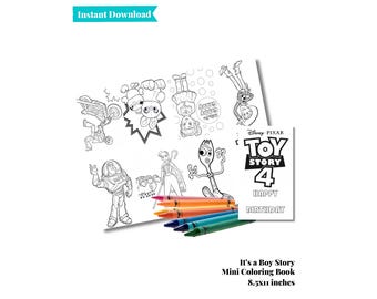 Libro para colorear de Toy Story 4 / Detalle para fiesta de cumpleaños / Actividad para bolsa de regalos / Páginas para colorear imprimibles / Descarga digital / A101