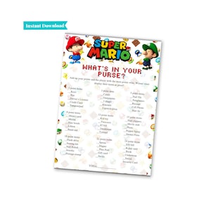 Super Mario Brothers Baby Shower Games | Mario and Luigi Baby Shower Games | Printable Baby Shower Games | Video Game Baby Shower image 9