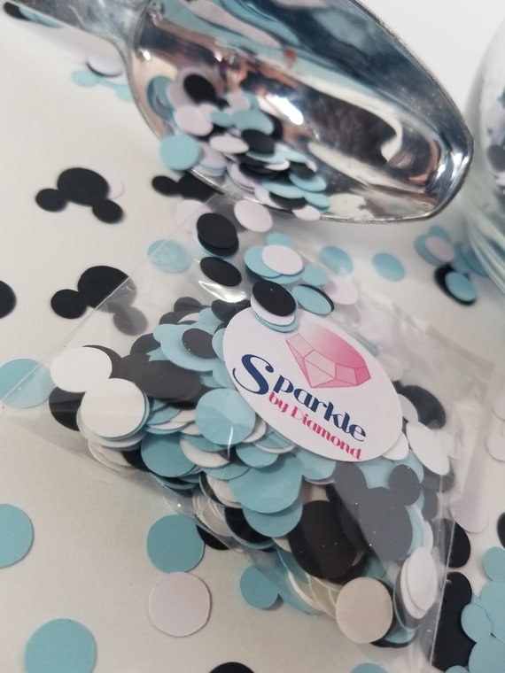 Mickey Mouse Confetti Blue Black White Confetti Party Etsy