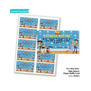 Diaper Raffle Game | It's a Boy Story Baby Shower | Toy Story Baby Shower | Baby Shower Game | A101