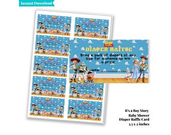 Diaper Raffle Game | It's a Boy Story Baby Shower | Toy Story Baby Shower | Baby Shower Game | A101