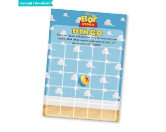 It's a Boy Story | Toy Story Baby Shower Games | Bingo | Printable PDF | A101