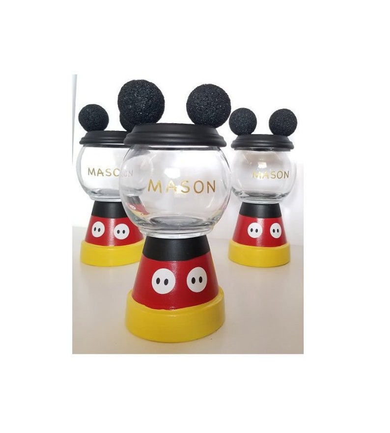 Mickey Mouse Centerpiece Tarro De Caramelo Decoracion De Etsy