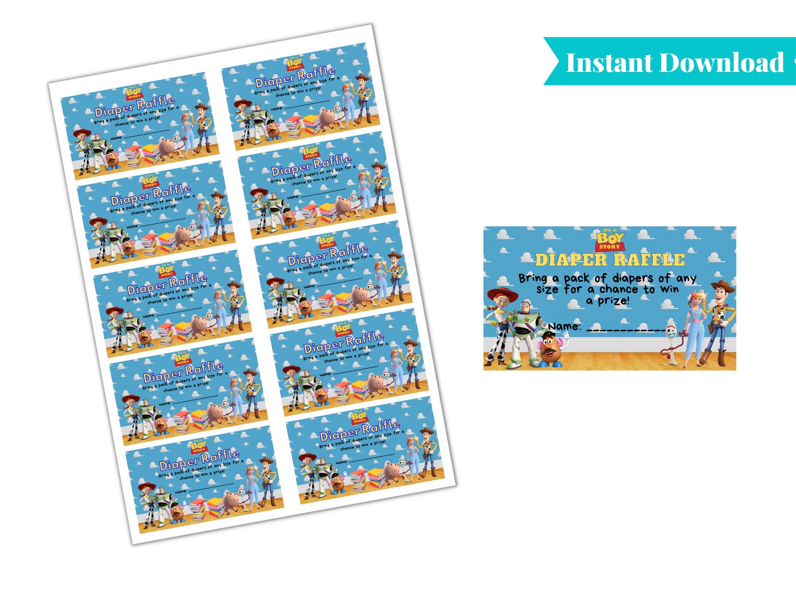 It's a Boy Story Toy Story Baby Shower Games 8 | Etsy