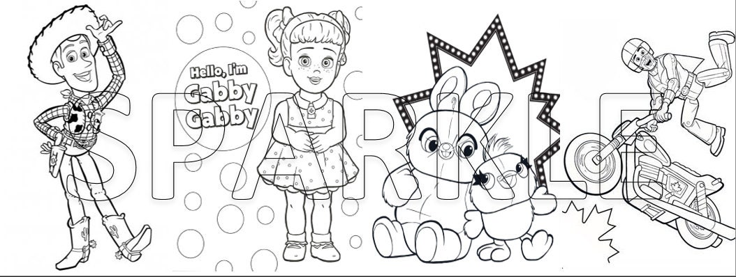 Toy Story 4 Mini Coloring Book Goodie Bag Favor Party Bag | Etsy