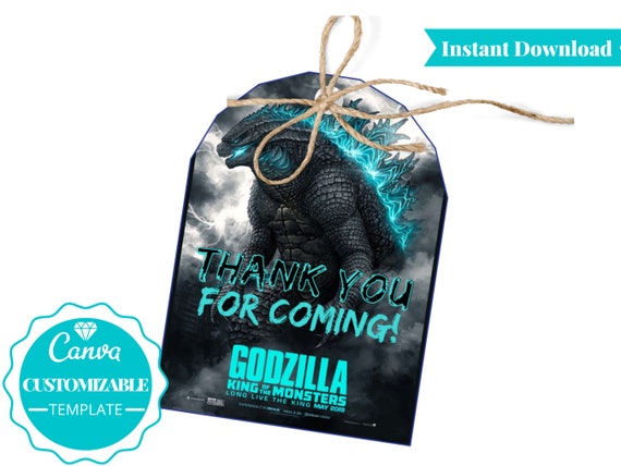 18 Packs of Godzilla vs Kong Paper Bag Theme Party Gift Bag
