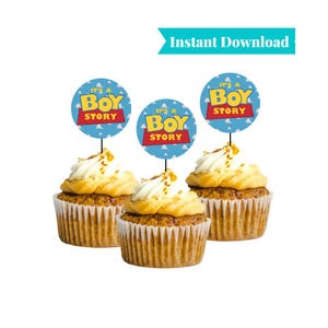 Toy Story Cupcake Toppers: Birthday Party Decorations (PDF Download)