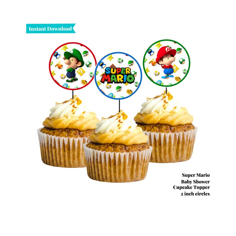 Super Mario Brothers Baby Shower | Video Game | Mario and Luigi | Baby Shower Games | Invitation | Welcome Sign | Baby Shower Party Pack image 16