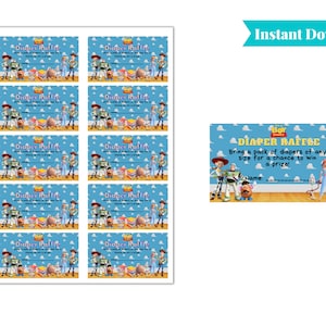 Windelverlosung | Es ist eine Boy Story Baby Shower | Toy Story Babyparty | Baby Shower Spiel | A101