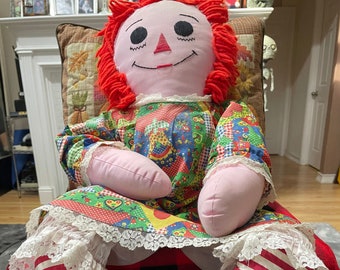 Handmade 36” (3 feet tall) Raggedy Ann Doll