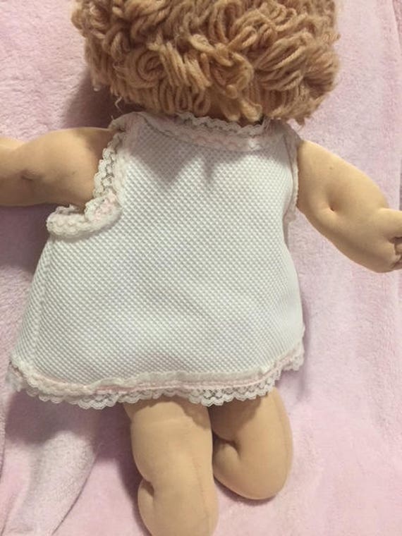 White Doll Vest with pink trim and white lace - f… - image 2