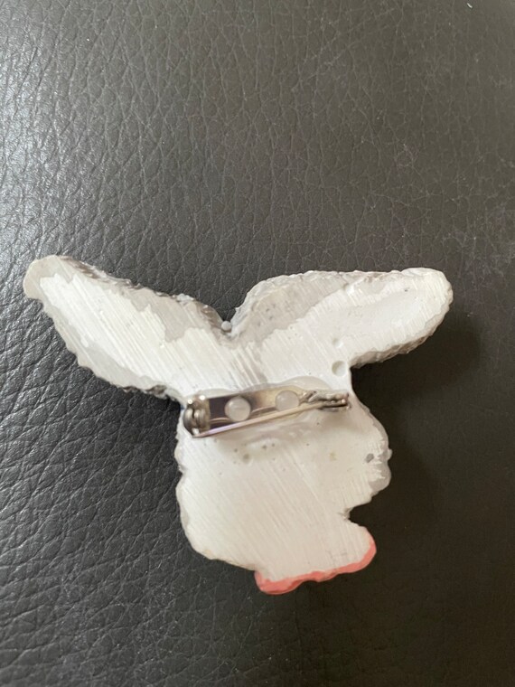 Ceramic Easter Bunny Broach Pin - image 2
