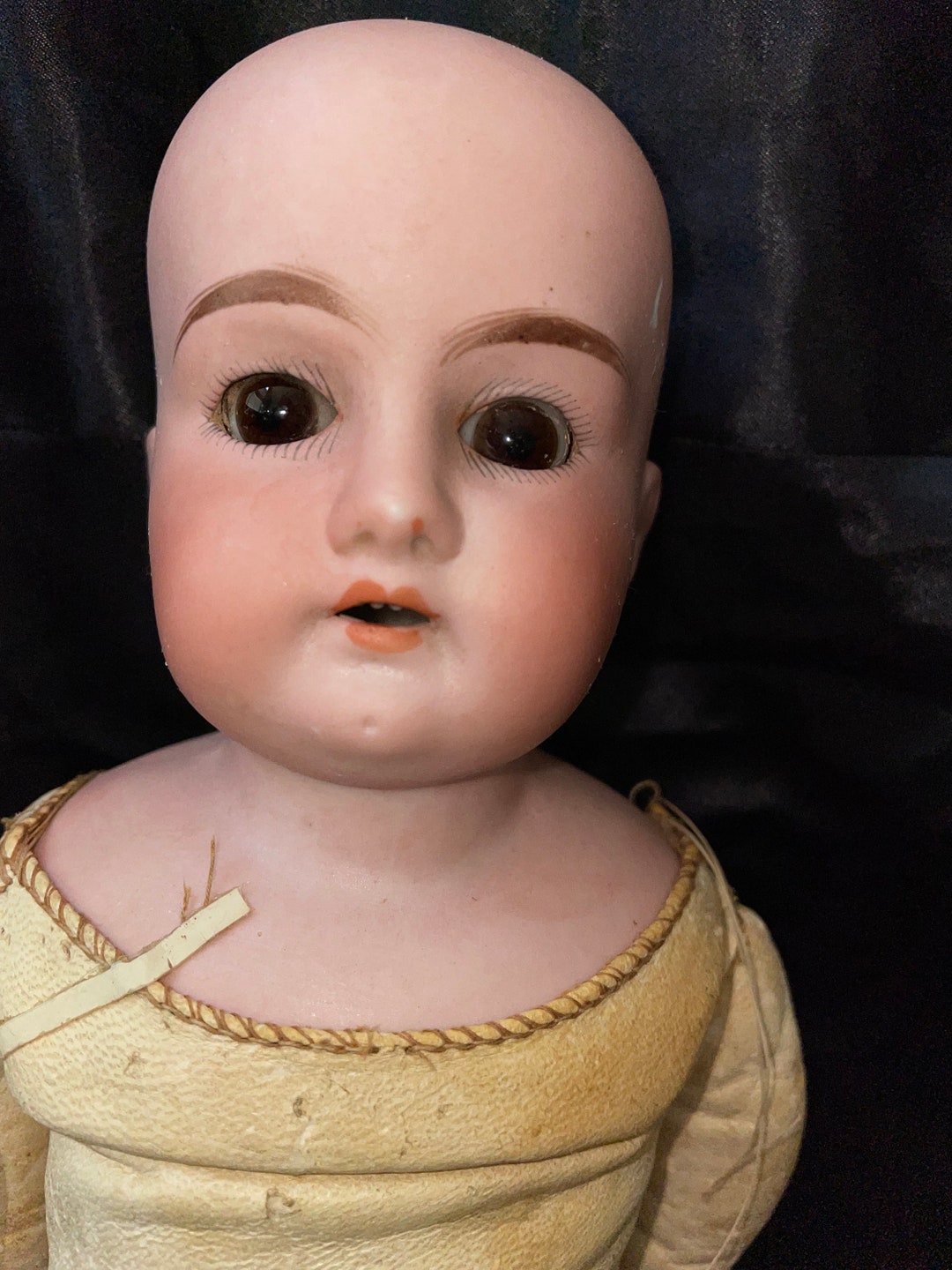 Antique German Doll With Leather Body Marked Etsy