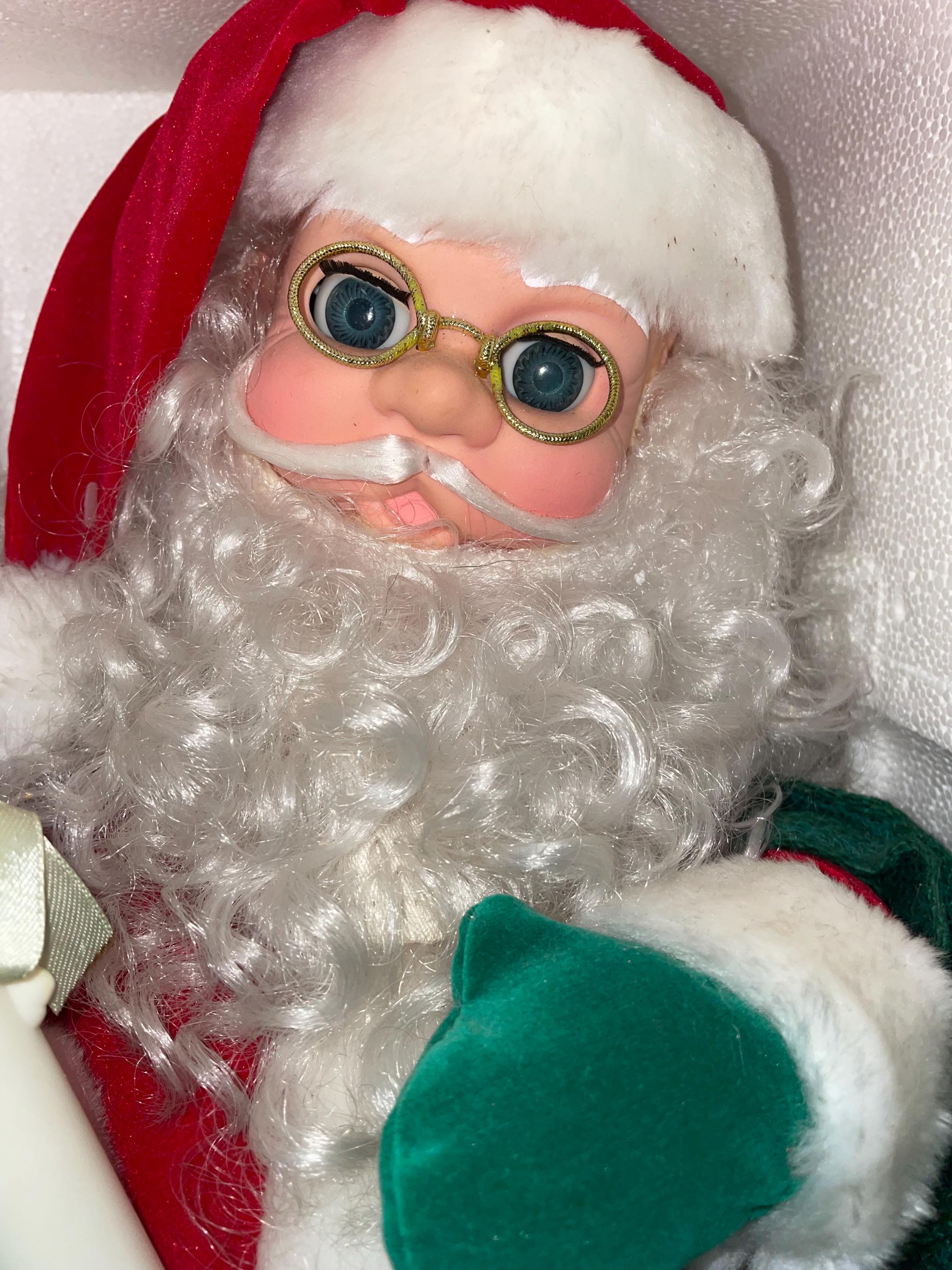 1989 Vintage Santa Claus Doll 24 Inches Tall Animated and