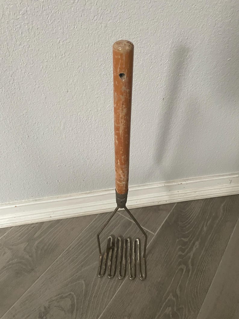 Vintage Very Large Masher / Wooden Handle / Pounder / Hand Mixer - Etsy