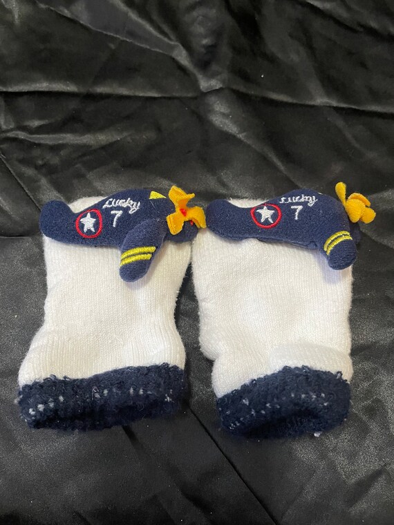 Airplane Rattle Baby Socks