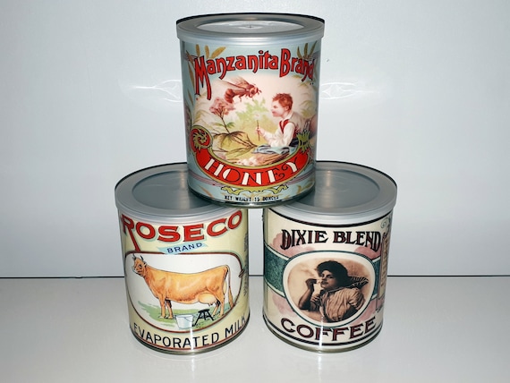 antique tea coffee sugar canisters