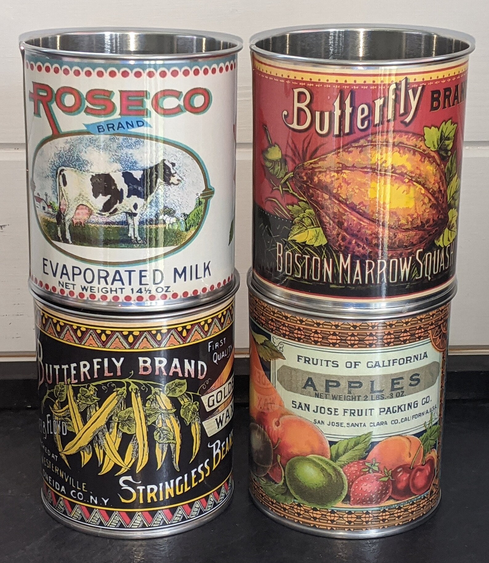 Reduced 6 or 4 New Vintage Food Tin Cans Label Storage for Etsy