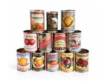 Pojemnik na sztućce w stylu retro, na puszki po jedzeniu, duży.