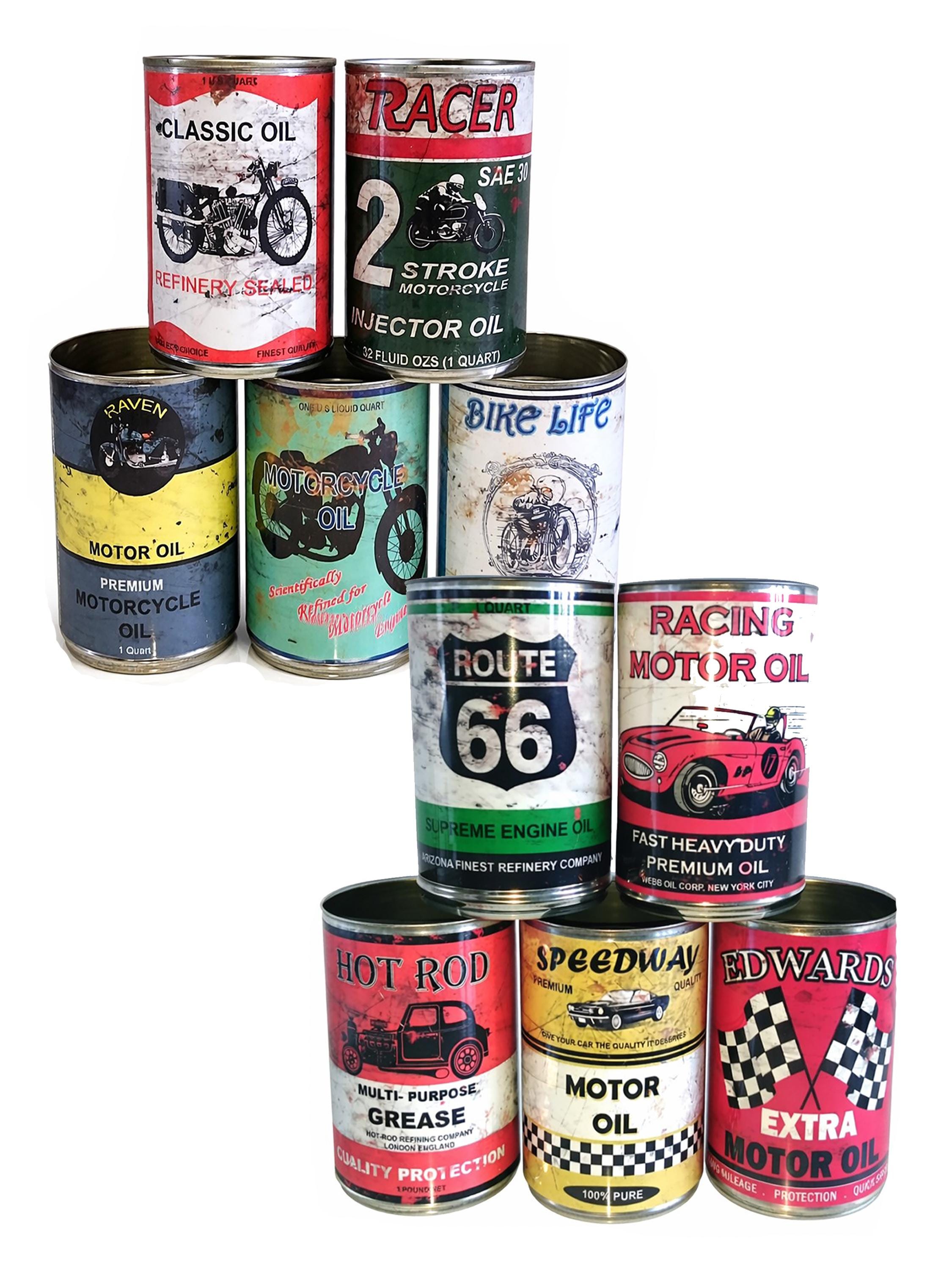 5 Replica Vintage Classic Oil Tin Cans Motor Car Motorcycle - Etsy