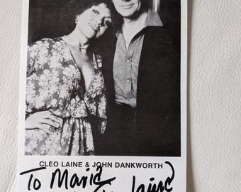 Autógrafos originales firmados Cleo Laine y John Dankworth