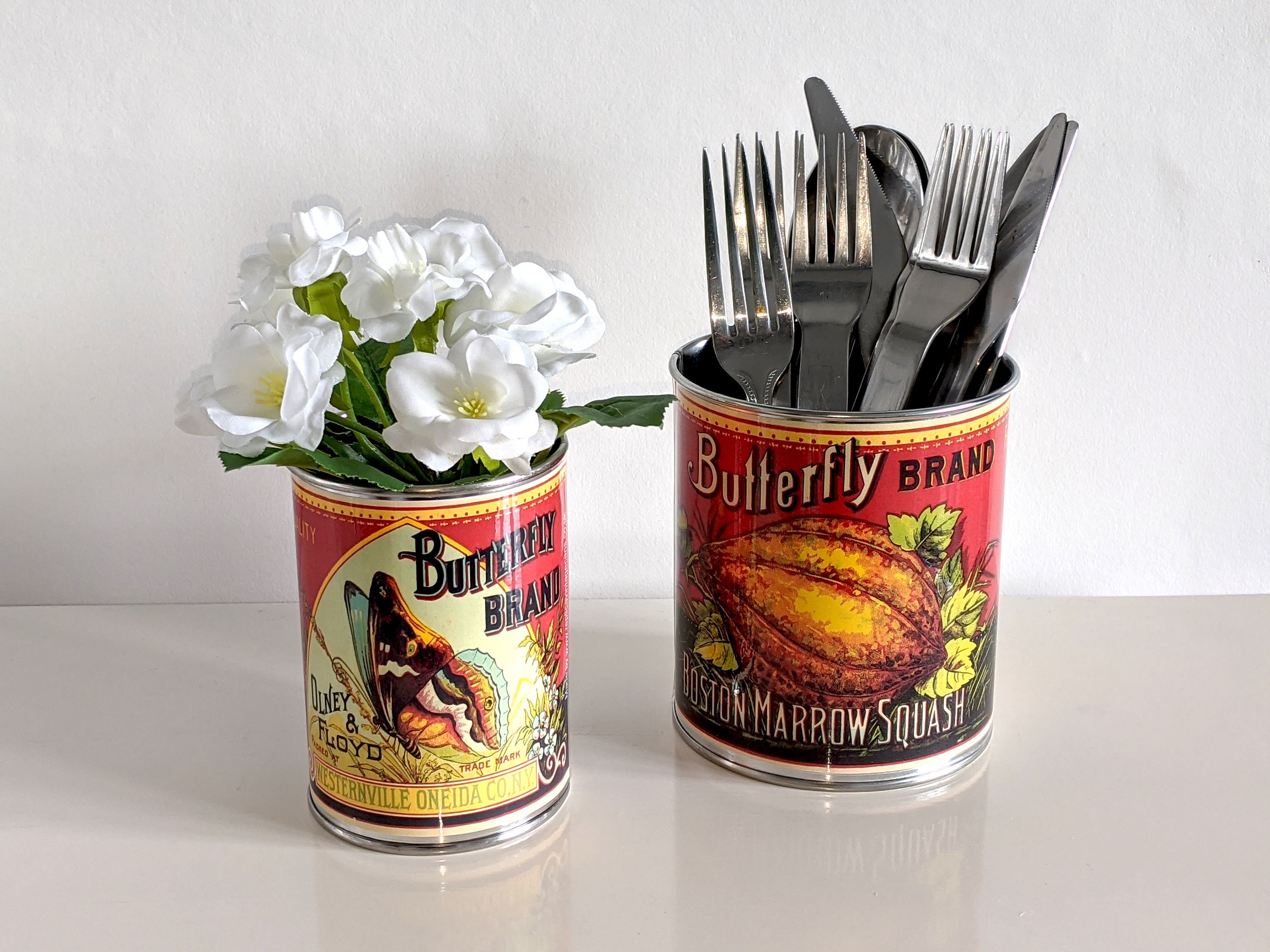 20 Vintage Replica Retro Food Tin Cans for Cutlery Holders Etsy UK