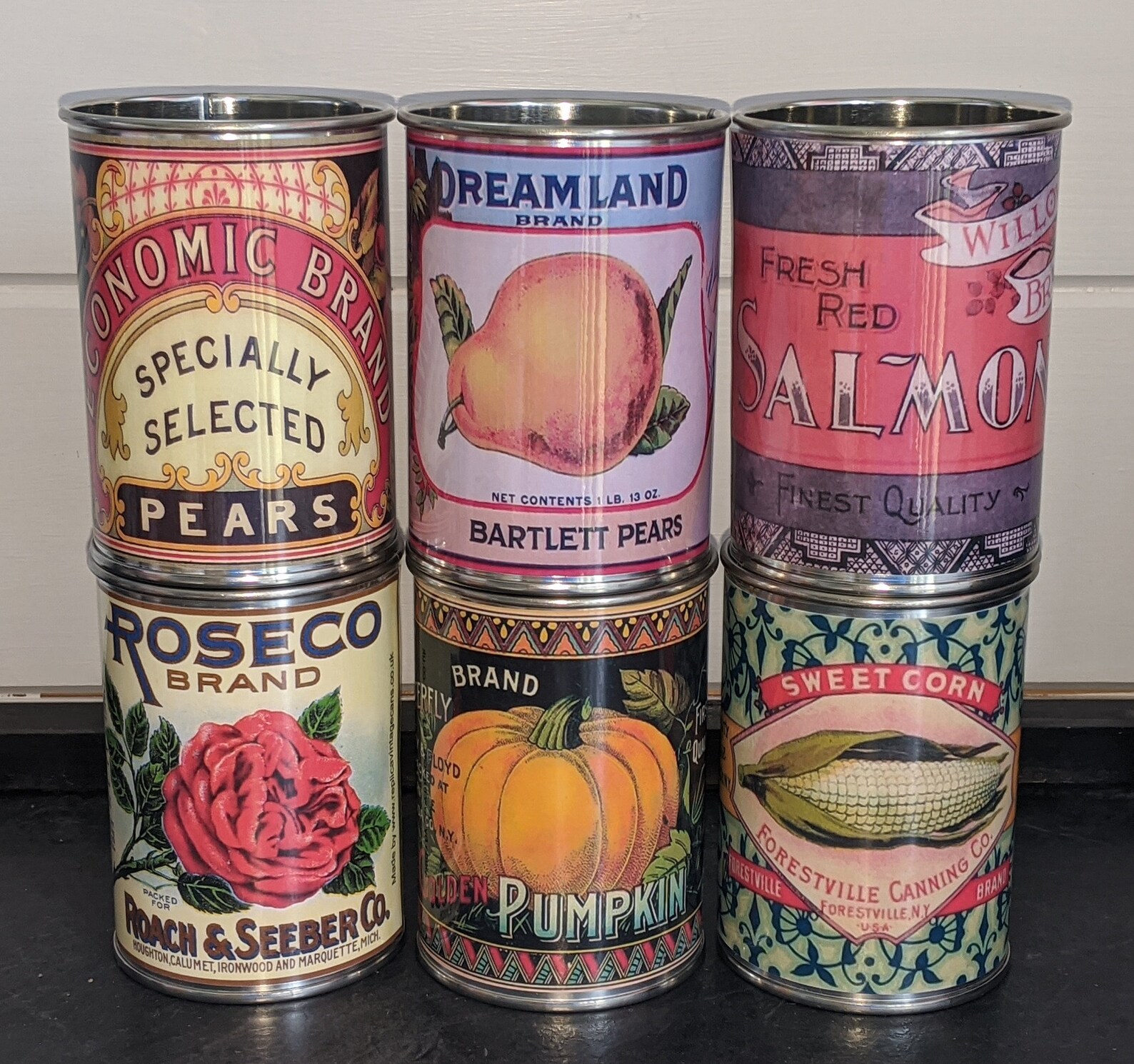 Reduced 6 or 4 New Vintage Food Tin Cans Label Storage for Etsy