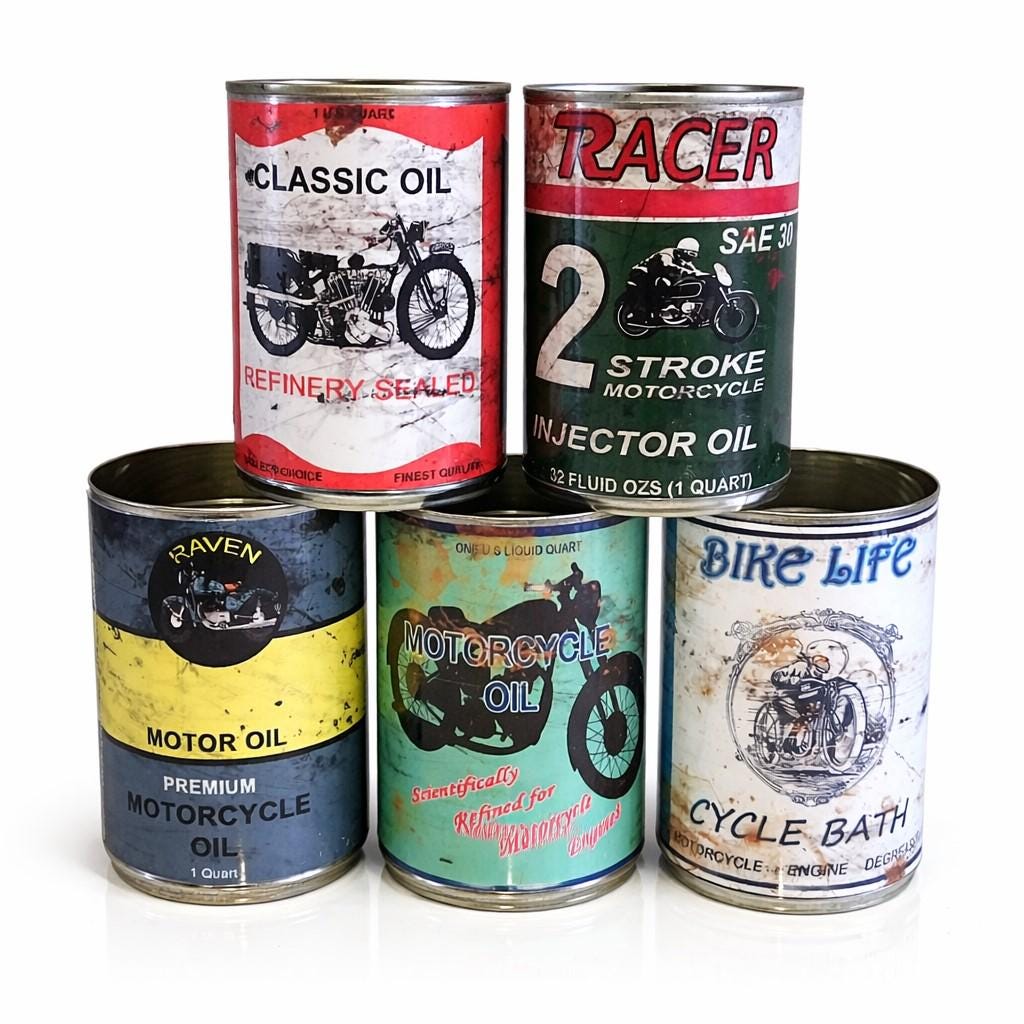 USAヴィンテージ OIL缶 Ieather 雑貨 【USA vintage】RACER CUSTOM MADE MOTOR OIL CAN オイル缶