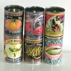 wedding centerpieces vintage replica tin cans table party favors decoration holders for flowers, cutlery, napkin holder