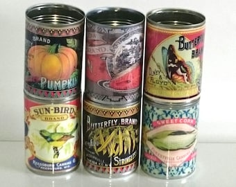 wedding centerpieces vintage replica tin cans table party favors decoration holders for flowers, cutlery, napkin holder