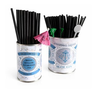 Set regalo di lattine di gin secco replica vintage, kit per la conservazione e l'esposizione, ideale per feste, cocktail e bar.