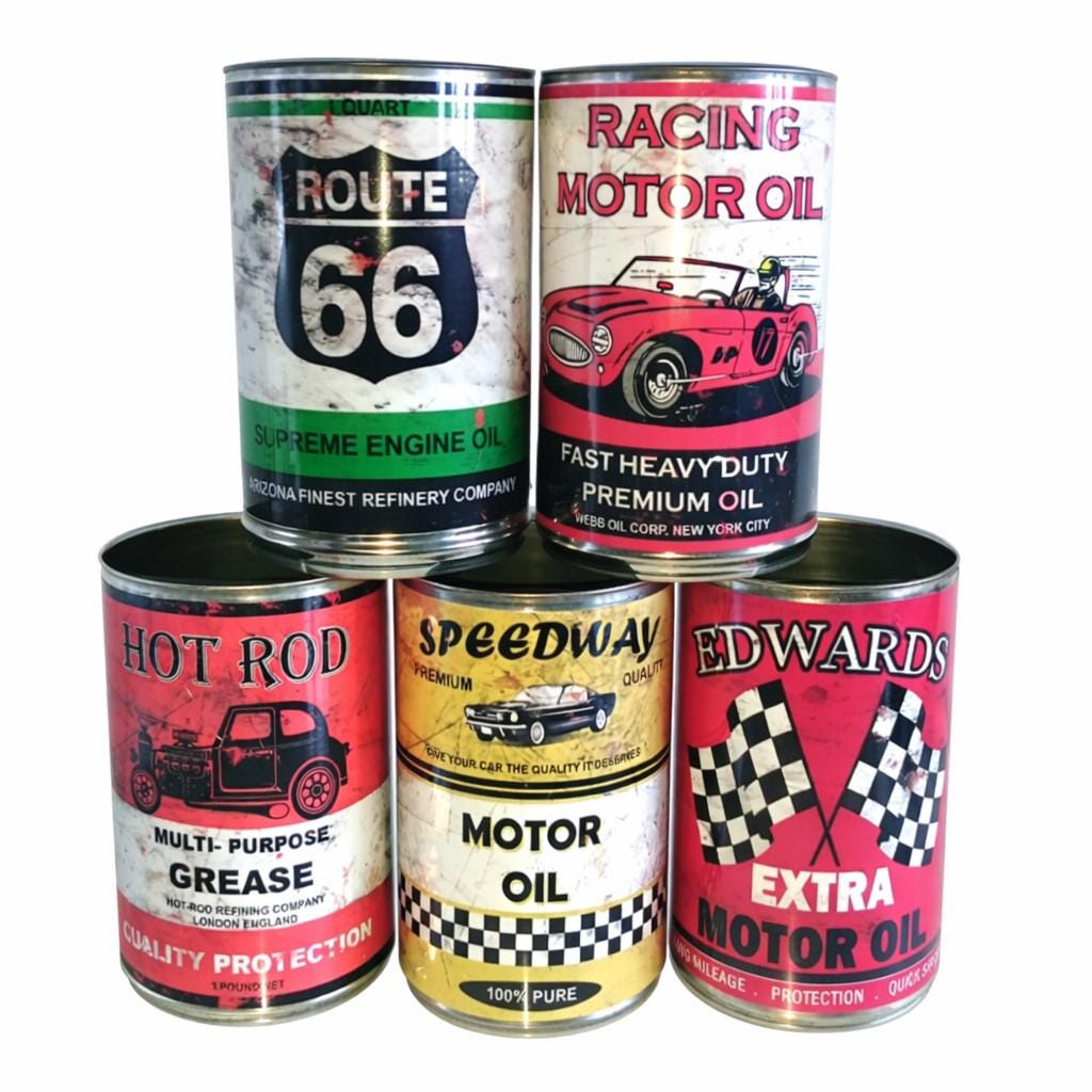 USA VINTAGE オイル缶 6点 ハンディーオイラー他 まとめてセットで！ 5 Replica Vintage Classic Oil Tin Cans Motor Car Motorcycle - Etsy