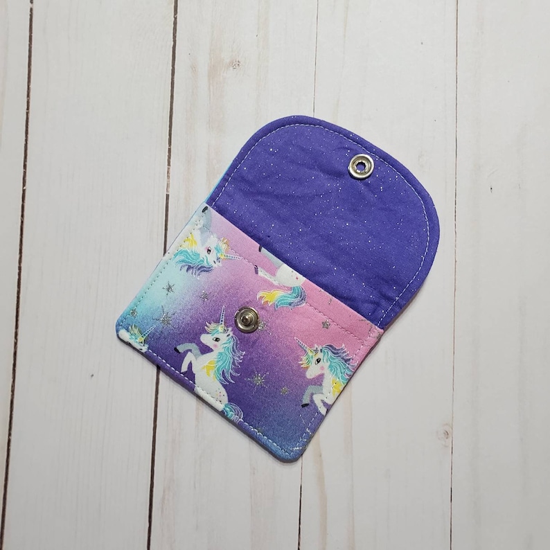 Earbud Pouch chapstick pouch condom pouch Unicorn coin pouch- card wallet cash pouch Pocket Pouch