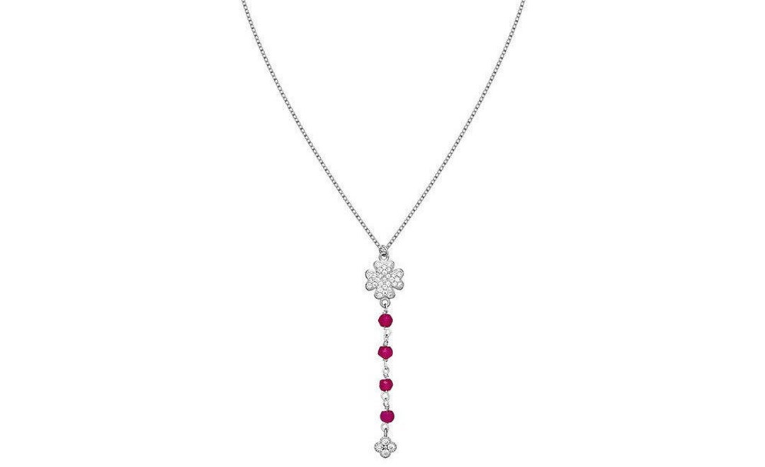 Collier Trezo En Argent Avec 28 Perles Et Pendentif Double Jadéite - Neuf étiqueté
