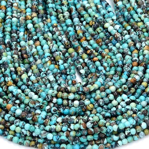 Natural Turquoise Gemstone Round 2MM 3MM 6MM Loose Beads BULK LOT 1,2,6,12 and 50 (P84)